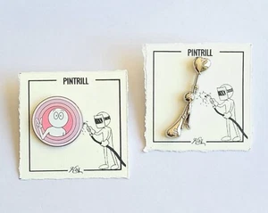 ⚡RARE⚡ PINTRILL x KAI ASPIRE Set Of 2 Signed Kai Aspire Pins *BRAND NEW* 2017 LE - Picture 1 of 4