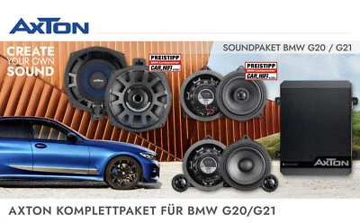 Paquete de sonido Axton para BMW Serie 3 G21, amplificador DSP + subwoofer + altavoz Foto 1 de 4