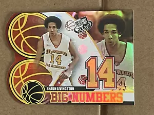 2004 PRESS PASS - BIG NUMBERS INSERT - SHAUN LIVINGSTON #BN 10/25 - Picture 1 of 3