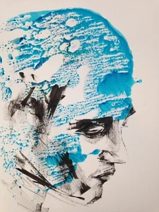 Return to the water - Original signed Ink sketch portrait painting A3 approx. - Picture 1 of 8