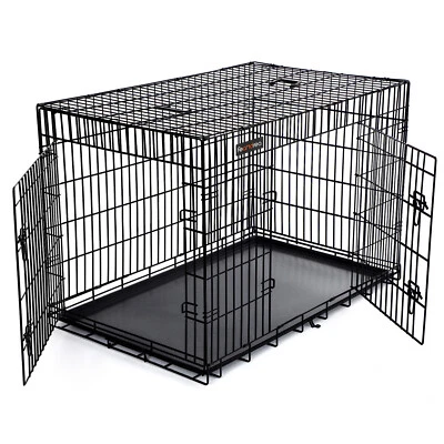 HundeKäfig Hundebox Hundetransportkäfig 2 Türen Transportbox klappbar PPD48H - Bild 1 von 4