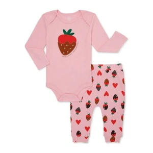CUTE Infant 2 pc Valentines Outfit (Size 3-6 Months) BRAND NEW W TAGS - Picture 1 of 4