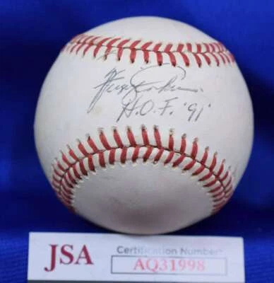 Fergie Jenkins JSA COA Autographed National League Signed Baseball HOF 91 - Image 1 of 2