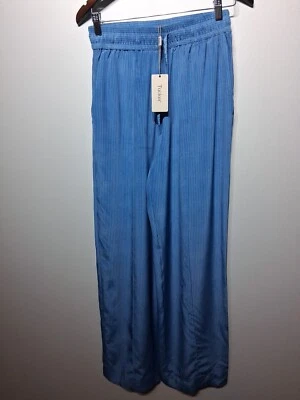 Tucker Women's Camilla Pant Silk Crepe De Chine In Denim Corduroy Size M  - Image 1 of 4
