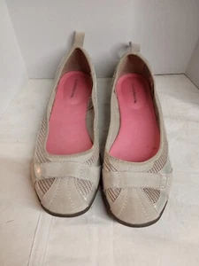 Croft And Barrow Shoes Womens 7 M Zena Casual Slip On Ballet Flats Sand Suede - Picture 1 of 7