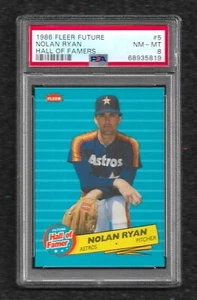 1986 FLEER FUTURE HALL OF FAMERS #5 NOLAN RYAN PSA 8 NM-MINT ASTROS METS ANGELS - Picture 1 of 1