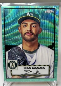 Sean Manaea 2021 Topps Chrome Platinum Anniversary Aqua Wave Refractor - Picture 1 of 2