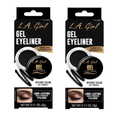Pack of 2 L.A. Girl Gel Eyeliner, Jet Black GEL731 - Image 1 of 4