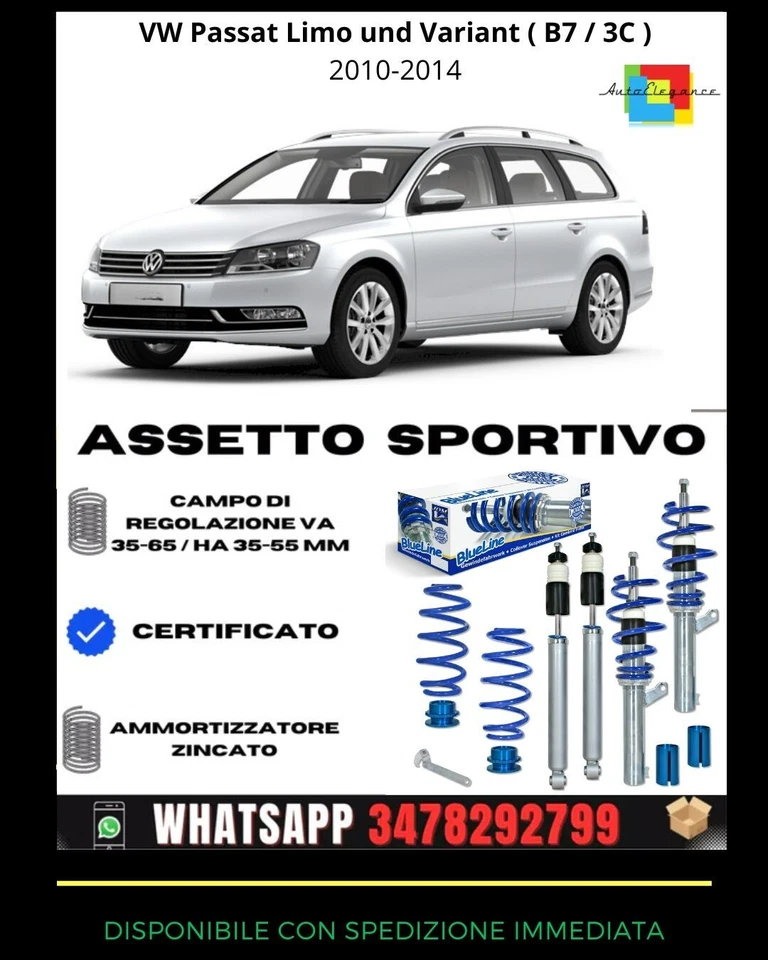 🔥Assetto sportivo PER VW Passat Limo und Variant ( B7 / 3C ) 2010-2014🔥 - Imagen 1 de 4