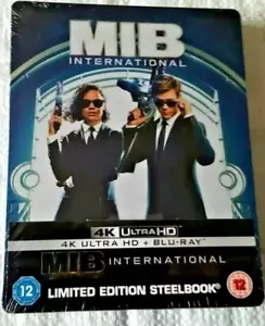 MEN IN BLACK INTERNATIONAL STEELBOOK EDITION NEW SEALED 4K UHD BLU RAY E1 - Picture 1 of 1