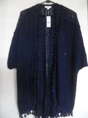 New York & Co. Open Drape Cardigan Sweater Navy Blue Size M NWT - Image 1 of 4
