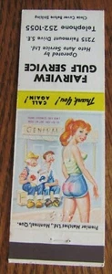 GULF GAS STATION MATCHBOOK: FAIRVIEW GULF SERVICE (CALGARY, ALBERTA) 1960s -F11 - Picture 1 of 1
