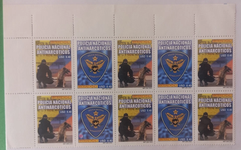 Ecuador 2002 Sc#1622 National Anti-narcotics Police (Block) - Image 1 of 1