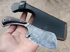 7,50" maßgeschneidertes handgefertigtes schönes Damaststahl Enthäutungshackmesser (2391) - Bild 1 von 3