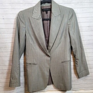 LAFAYETTE 148 NEW YORK NADELSTREIFEN BLAZER JACKE, WOLLE & SEIDE MISCHUNG, GR. 2 P - Bild 1 von 12
