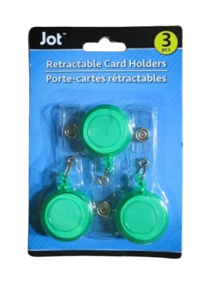 3 - Portatarjetas de identificación de oficina retráctil clip llavero estilo mosquetón con clip para cinturón Foto 1 de 4