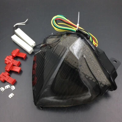 Smoke LED Tail Light Brake Turn Signal Lamp For Yamaha YZF R1 2004 2005 2006 - Imagem 1 de 4