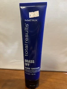 Matrix Total Results Brass Off Blonde Threesome Smoothing Cream 5.1 Oz - Picture 1 of 3