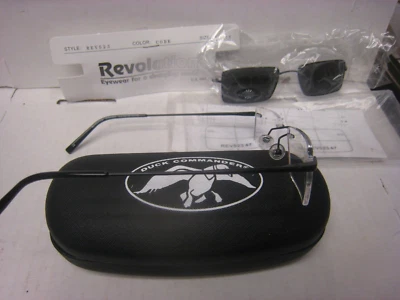 Revolution Eyeglass  Frame W/Magnetic sun shade  REV523 COBK 47-19-140 W/Case - Image 1 of 4