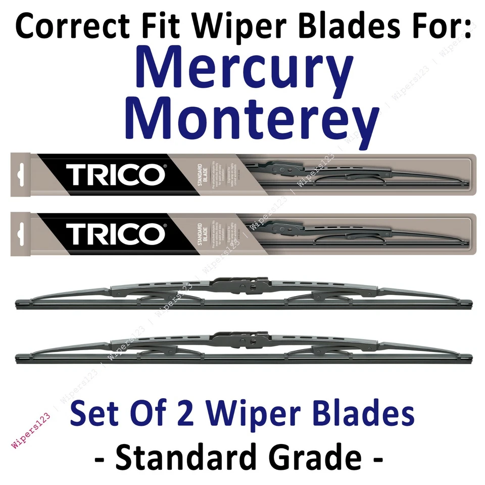 Paquete de 2 escobillas limpiaparabrisas estándar - aptas para Mercury Monterey 1971-1974 - 30180x2 Foto 1 de 1