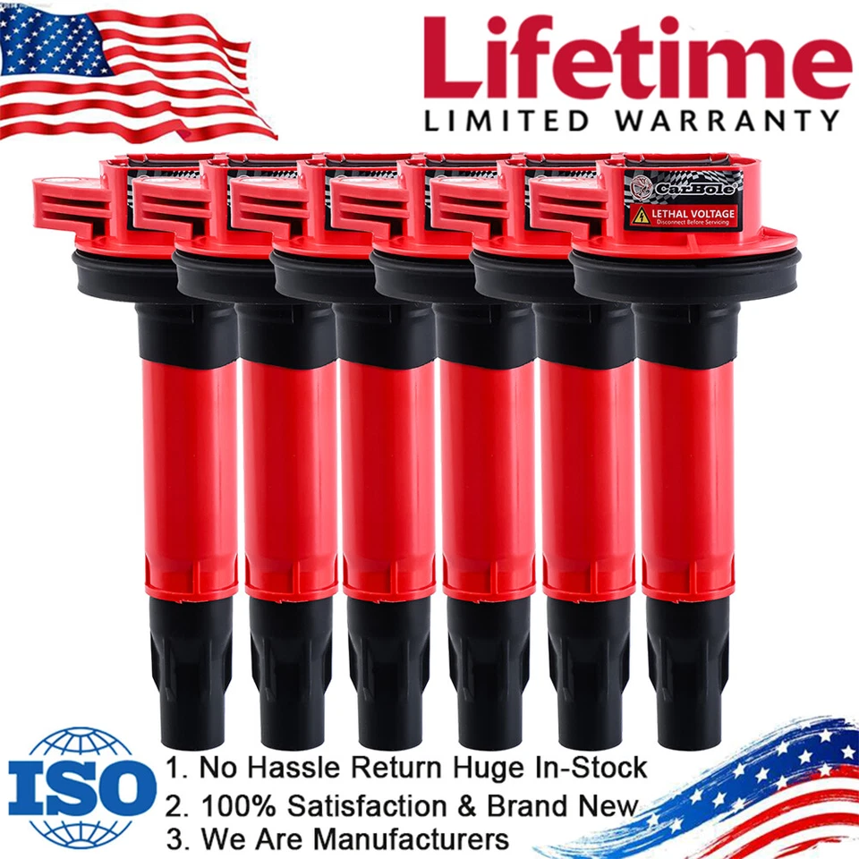 Катушка зажигания UF553 6 шт для Ford Explorer F-150 Lincoln MKT Mazda 3,5 л 3,7 л V6 - Изображение 1 из 4