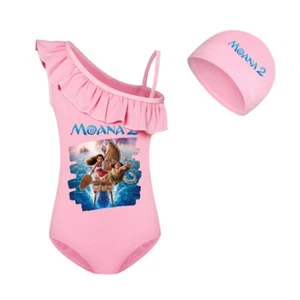 3-12-year-old Moana2 girls' swimsuit fashion suspender bikini one-piece swimsuit - Picture 1 of 34