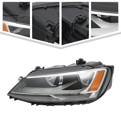 Left Side Headlamp For 2012-2018 Volkswagen Jetta Base Sedan 4-Door Headlight Foto 1 de 4