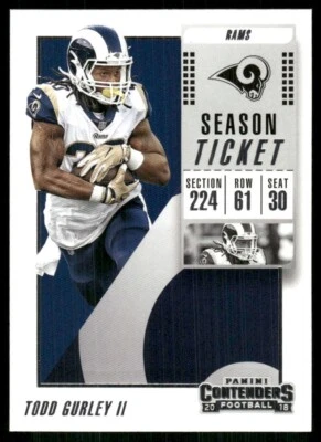 2018 Panini Contenders #46 Todd Gurley II Rams football card - Image 1 of 2