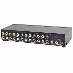	Panlong 8-Way AV Switch RCA Switcher 8 in 1 Out Composite Video L/R Audio Box	 - Picture 1 of 5