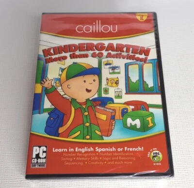 Caillou Kindergarten 60+ Activities CD-ROM 2011 Cosmi New - Image 1 of 4
