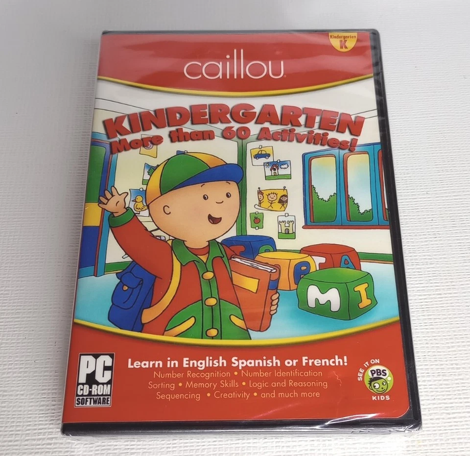 Caillou Kindergarten 60+ Activities CD-ROM 2011 Cosmi New - Image 1 of 4