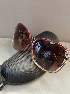 CALVIN KLEIN COLLECTION BURGUNDY GOLD SUNGLASSES CK7821S 59-15-130 Men Women NEW - Image 1 of 4