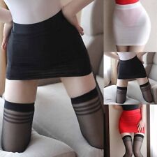 Shiny Nylon Tube Dress for Women Bodycon Mini Skirt for Party Clubwear