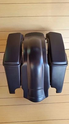 ALFORJAS EXTENDIDAS EXTENDIDAS HARLEY DAVIDSON 4", TAPAS Y GUARDABARROS TRASERO INCLUIDOS Foto 1 de 4