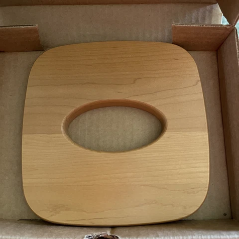 Longaberger Woodcrafts Tall Tissue Basket LID ONLY 6.5 inch square NIB Cover