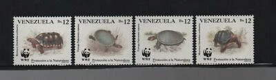 Venezuela: 1992; Scott 1471 a-d, tortugas WWF, como nuevo NH. VZ1005 Foto 1 de 2