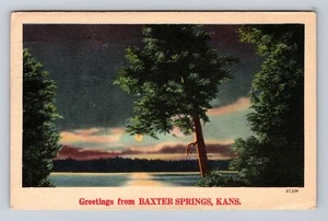 Baxter Springs KS-Kansas, Allgemeine Grüße, Panoramablick Vintage c1946 Postkarte - Bild 1 von 2