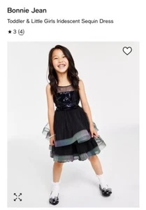 Bonnie Jean schillerndes Paillettenkleid kleines Mädchen 6X - Bild 1 von 12