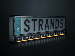 LED Fernscheinwerfer / Zusatzscheinwerfer Strands 809455 mit Kennzeichenträger - Bild 1 von 5