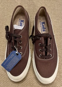 Keds Women's Canvas Lace-Up Triumph Dark Brown Tennis Shoes Size 9 - New W/Tags - Picture 1 of 7