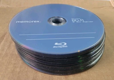 25 Pack Memorex Blu-ray BD-R, 6X, 25GB, Single Layer, Discs, New Out Of Box - Image 1 of 2