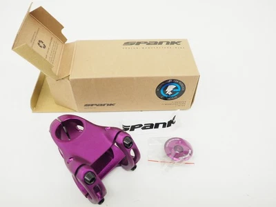New! Spank Split Stem 48mm Anodized Purple 31.8mm Bar Clamp 0° 1 1/8" MTB  - Image 1 of 4