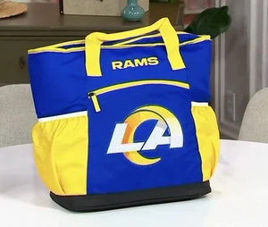 New Rawlings NFL Soft Sided Insulated Cooler Bag Los Angeles Rams Bottle Opener - Picture 1 of 11