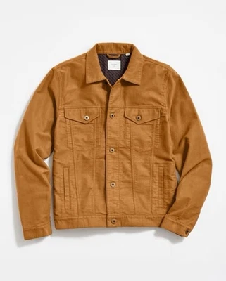 Chaqueta de Camionero Billy Reid XS Marrón Tabaco Para Hombre Moleskin Tupelo Ligera $348 Nueva con Etiquetas Foto 1 de 4