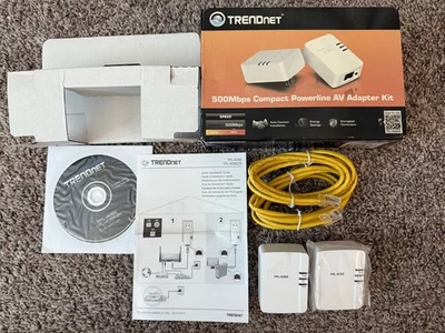 TRENDnet 500 Mbps Compact Powerline AV Adapter Kit TPL-406E2K   - Image 1 of 3