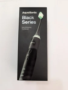 AquaSonic Black Series Ultra Whitening Electric Toothbrush +8 Brush Heads & Case - Picture 1 of 3