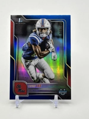 CAYDEN LEE #/150: 2025 Bowman Chrome University - refractor azul - Ole Miss Foto 1 de 3
