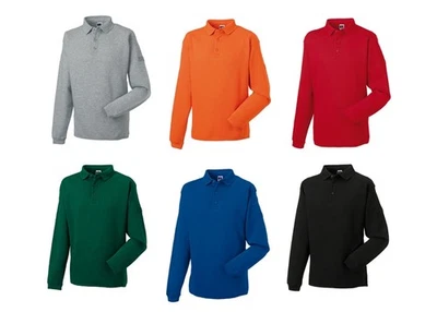 RUSSELL Arbeitsshirt Poloshirt Langarm Herren bis 60 °C Arbeit XS-4XL R-012M NEU