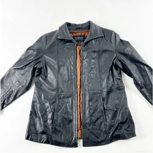 269. WILSONS LEATHER Herren 1X schwarze Lederjacke Full Zip 3M Thinsulate - Bild 1 von 15