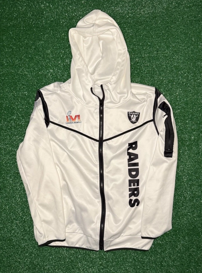 Super Bowl 56 Lvi Tech Fleece Hoodie Raiders Football Jacket  Size L — 第 1/4 张图片